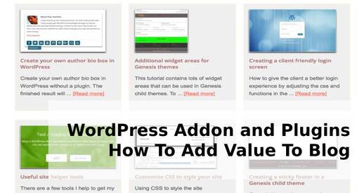 WORDPRESS ADDON AND PLUGINS - HOW TO ADD VALUE TO BLOG